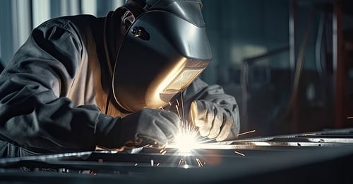 aluminium worker welding together a new product | © stock.adobe.com - primopiano