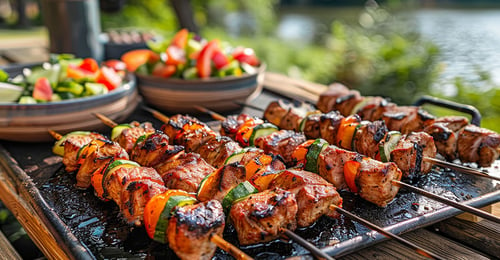 Grilled skewers on a barbecue outdoors | © stock.adobe.com - SashaMagic